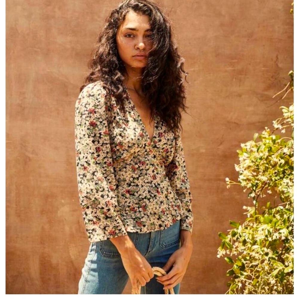 Doen solstice blouse in sissinghurst floral - size XS - excellent condition